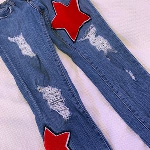 LF star patch jeans